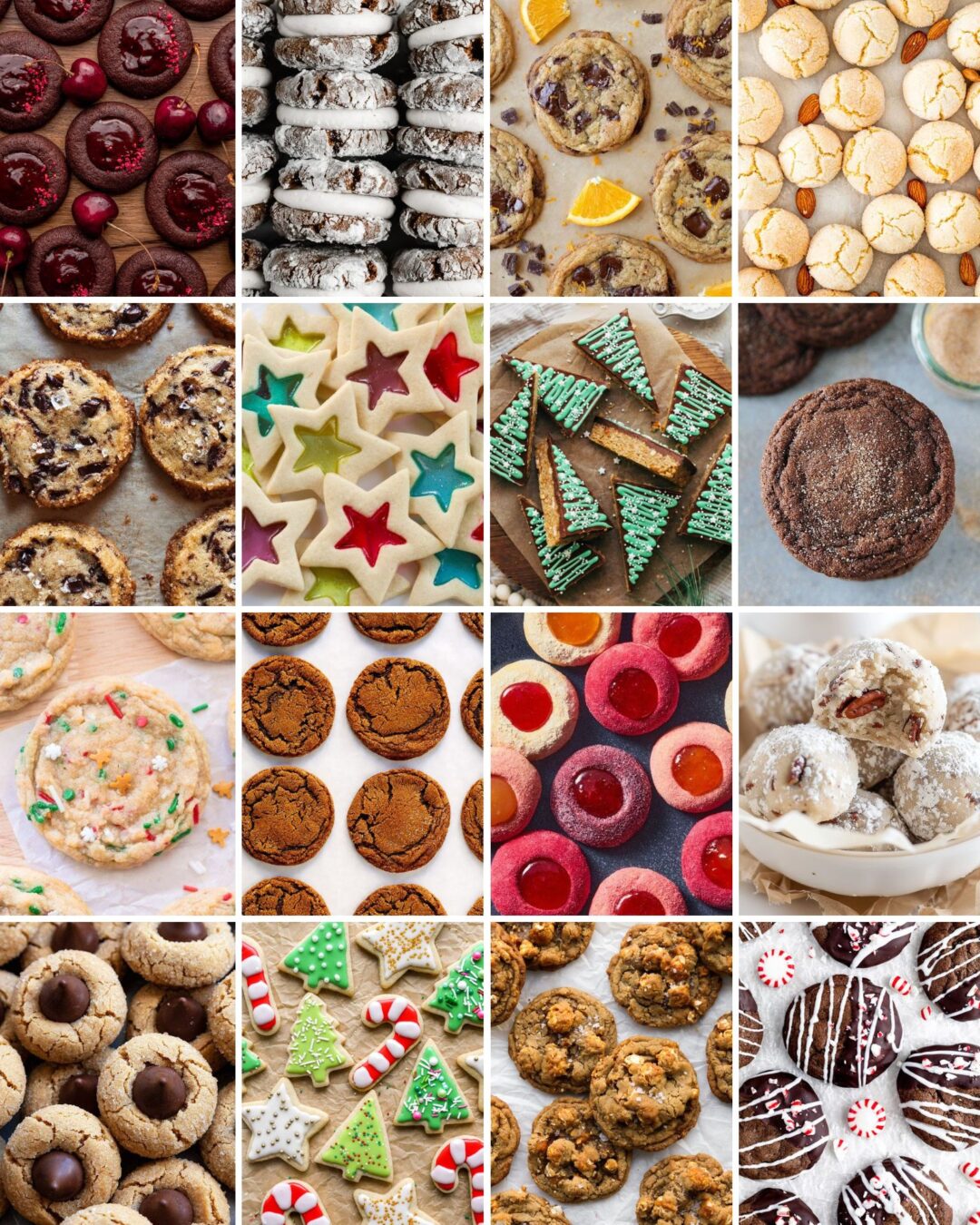 christmas cookie collage