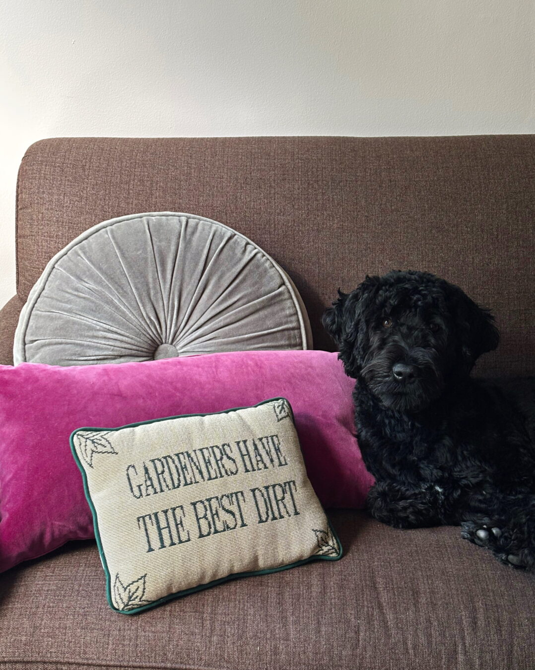gardeners have the best dirt needlepoint pillow